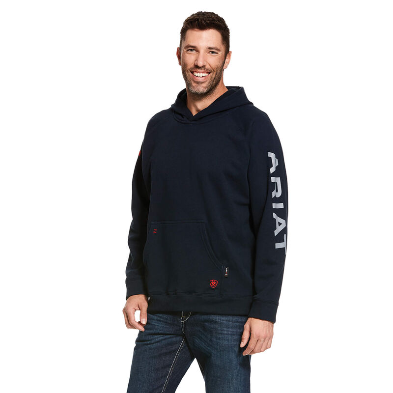 Sudadera Con Capucha Ariat Fr Primo Fleece Logo Azul Marino Hombre - Chile 709-KMSCBI